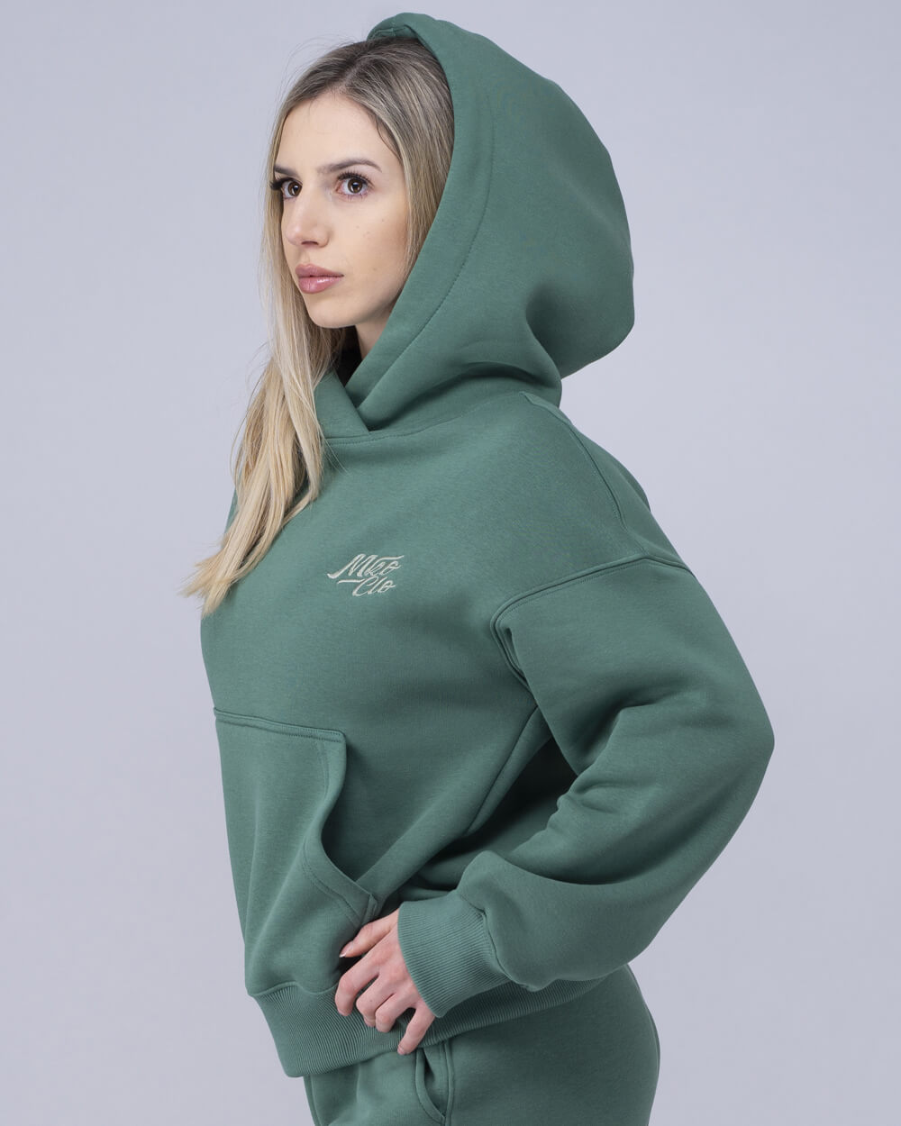 Green Oversized Ženska Dukserica