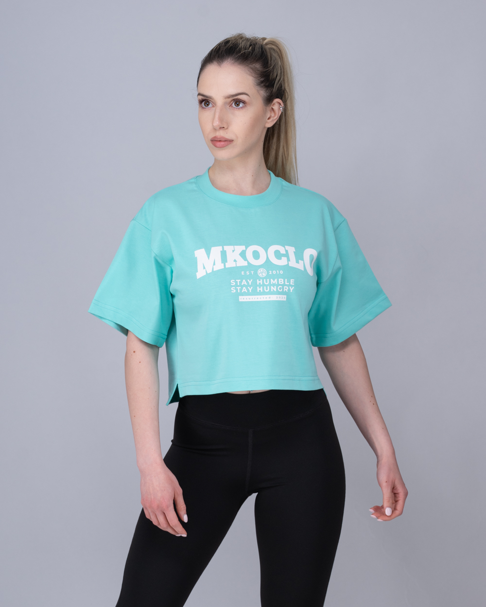 Mint Oversized Crop Top majica